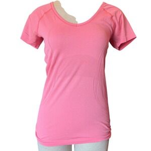 Lululemon Coral Pink Swiftly Tech Short Sleeve Running Top Size 8